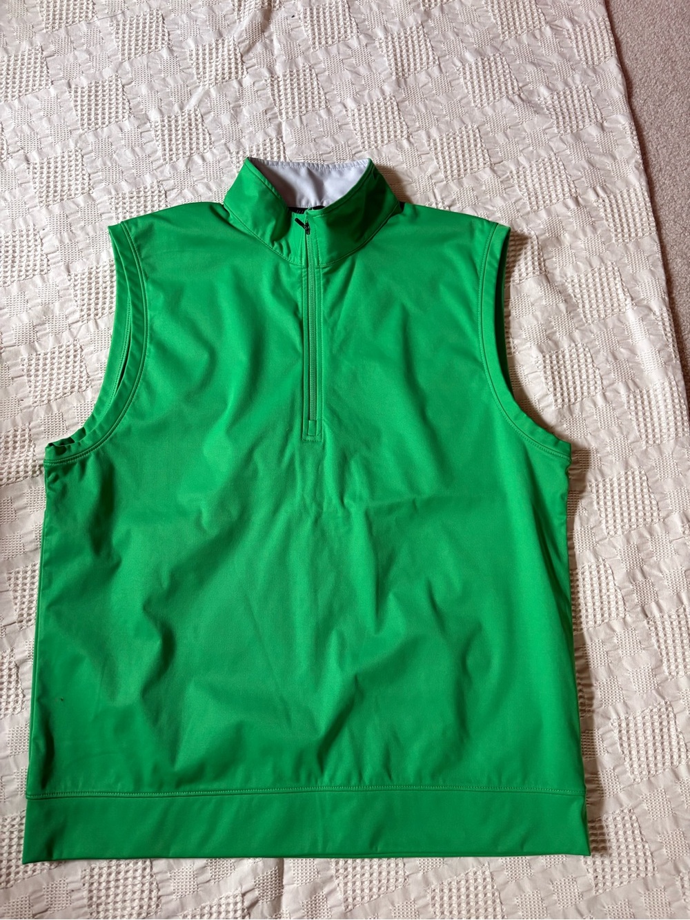 New Water Hagen Sleeveless Golf Quarter-Zip Top - Bright Green size S